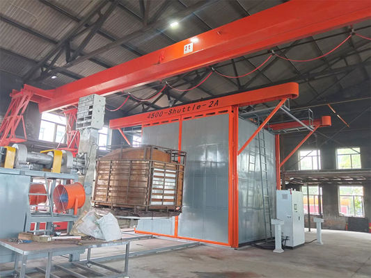 خرید Automatic Shuttle Rotational Moulding Machine 2 Carriage 7.5KW Power PLC Control تولید آنلاین