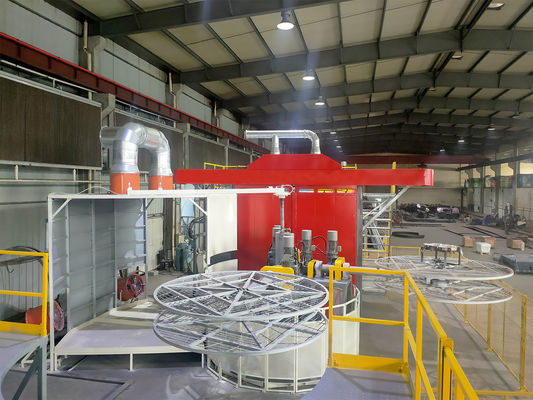 خرید Polyethylene Turret Rotational Molding Equipment PLC Control System 1000 Liters تولید آنلاین