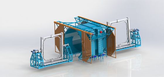 خرید Electric Shuttle Type Rotomolding Machine For Large Water Tower تولید آنلاین