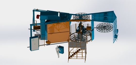 خرید Automatic Energy Saving Three Arm Oven Rotational Molding Machine تولید آنلاین