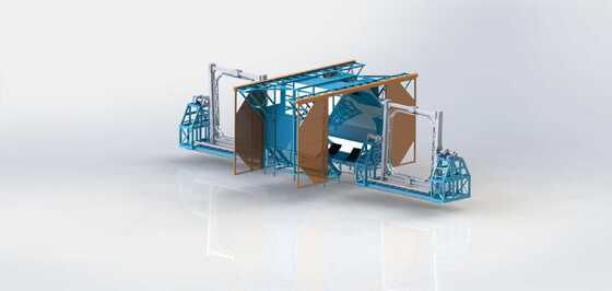 خرید دستگاه قالب‌گیری تزریقی بزرگ شاتل‌دار برای تجهیزات قالب‌گیری چرخشی با راندمان بالا تولید آنلاین